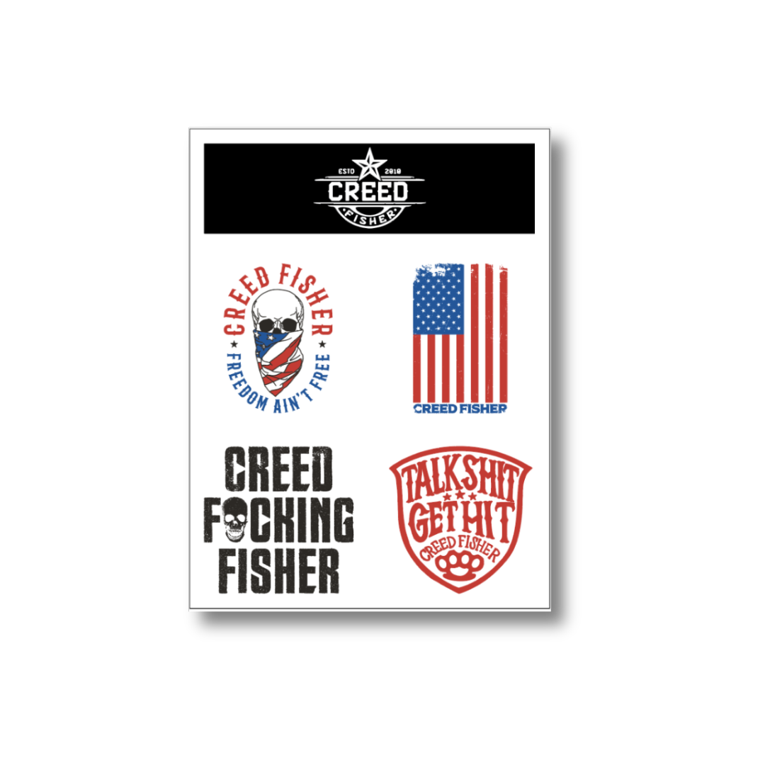 Creed Fisher Temporary Tattoos